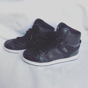 Love Pastry black glitter high top sneakers